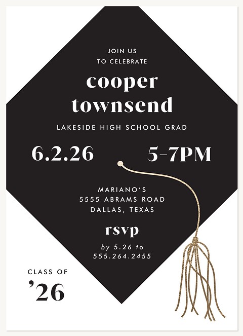 Dangling Tassel Graduation Cards