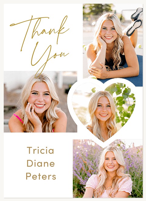 Heart Photo Thank You Cards 