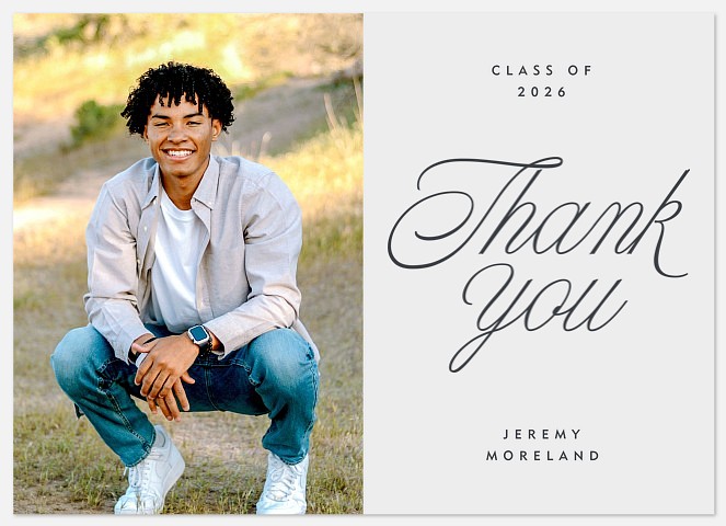 Purely Text Thank You Cards 