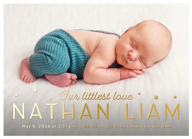 Lovely Stars Baby Announcements