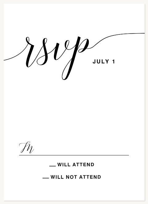 Sophisticated Script Bat Mitzvah RSVP Cards