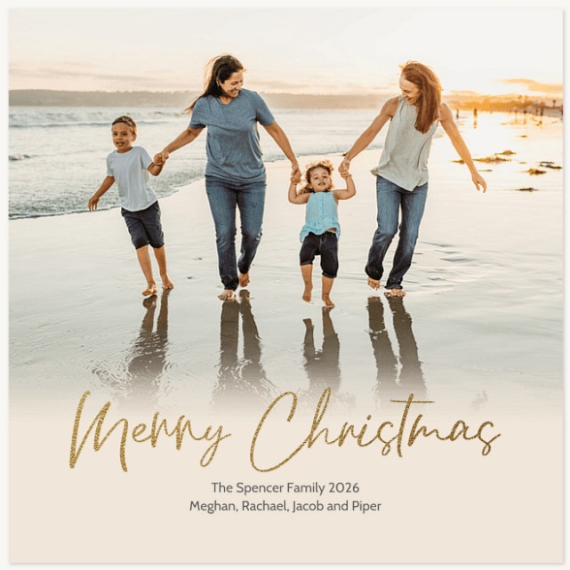 Gilded Memories Personalized Holiday Cards