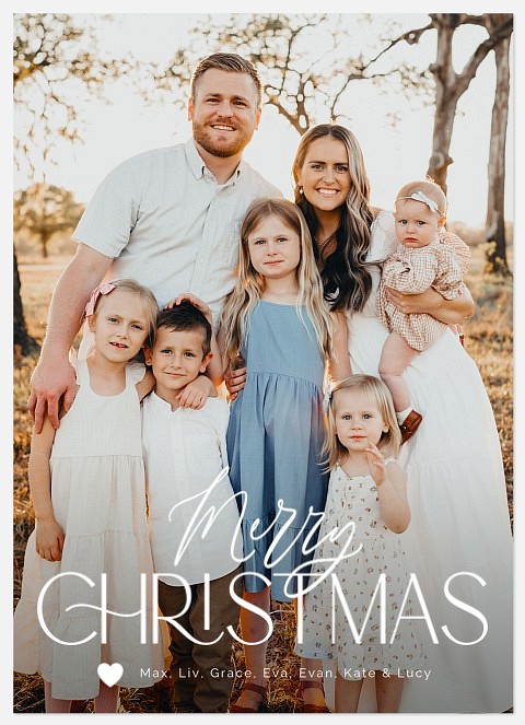 Graceful Type Holiday Photo Cards