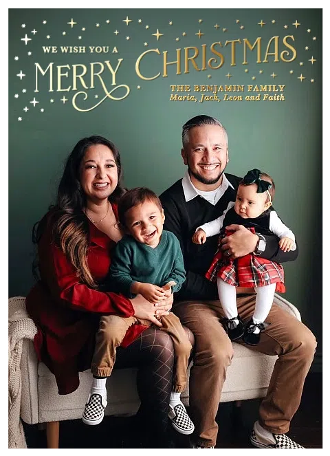 Ultimate Sparkle Personalized Holiday Cards