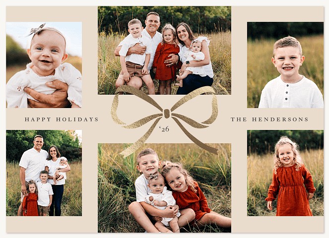 Gold Bow Gallery Personalized Holiday Cards