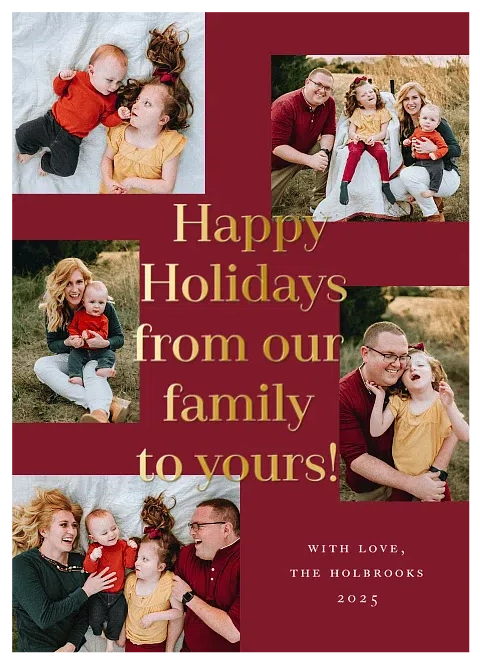 Shining Note Personalized Holiday Cards