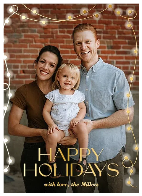 Warm Radiance Personalized Holiday Cards