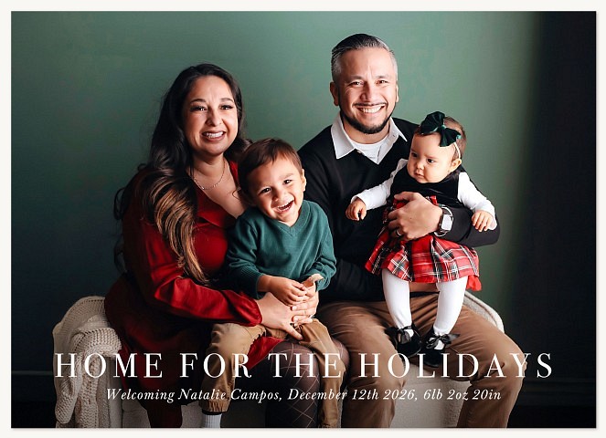 Warm Welcome Personalized Holiday Cards