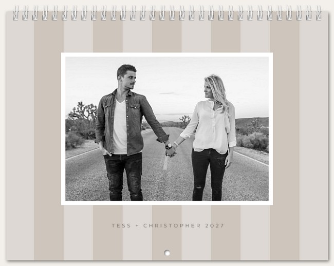 Sophisticated Stripes Calendar Custom Photo Calendars