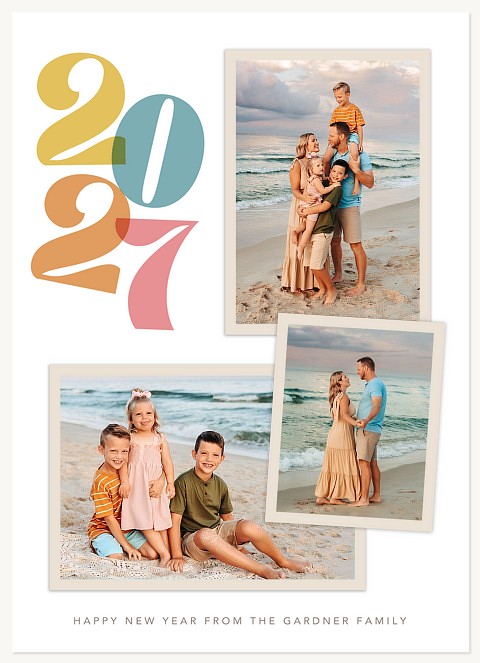 Colorful Cheers Personalized Holiday Cards