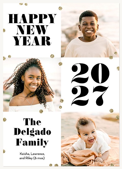 Confetti Tiles Personalized Holiday Cards