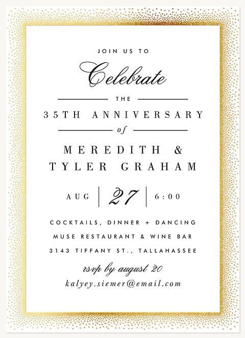 Lovely Celebration Wedding Anniversary Invitations