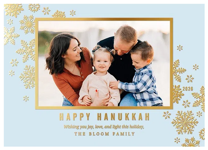 Luxe Snowflakes Hanukkah Cards