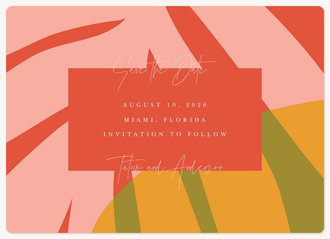 Citrus Palm Save the Date Magnets