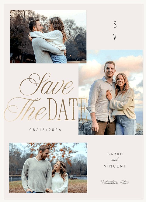 Treasured Trio Save the Date Cards