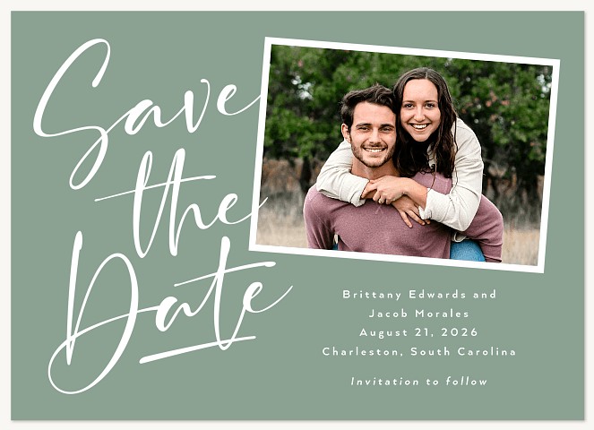 Bold Letters Save the Date Cards