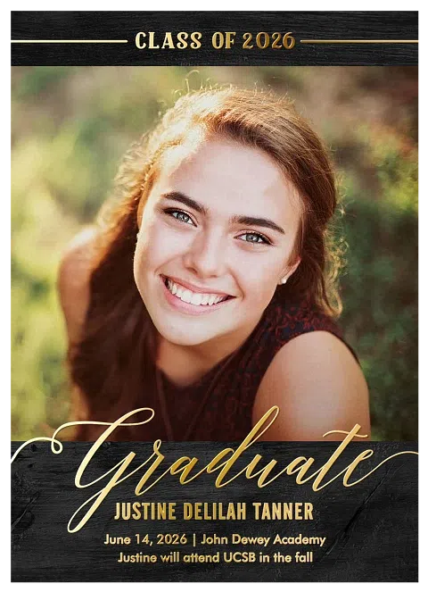 Rustic Elegance Graduation Announcements