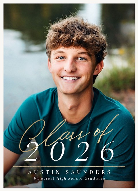 Sweeping Script Graduation Cards
