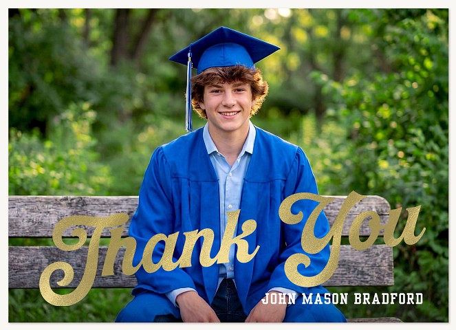 Sporty Script Thank You Cards 