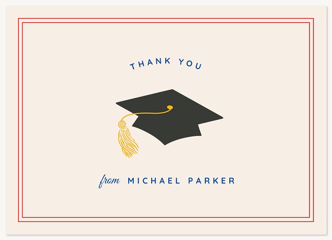 Framed Cap Thank You Cards 