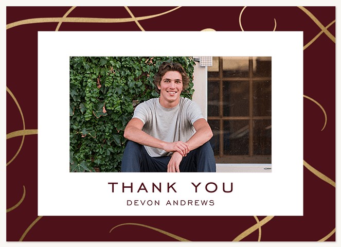 Scrolled Gratitude Thank You Cards 