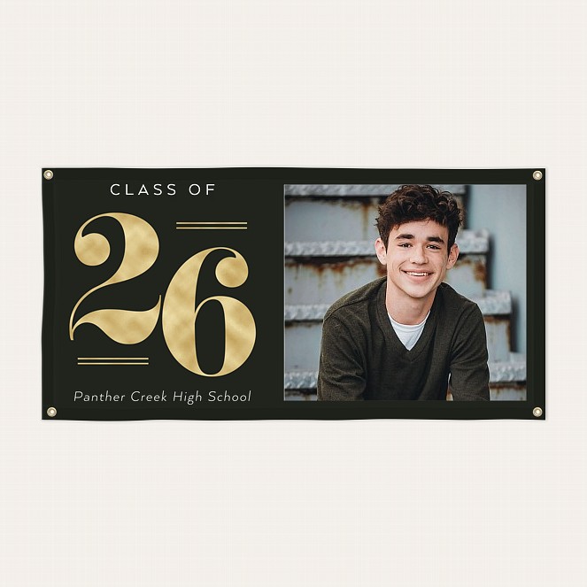 Fine Lines Graduation Banner Custom Banners
