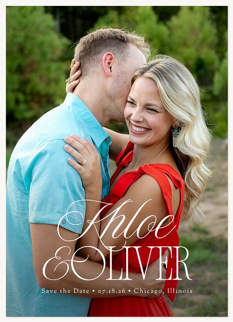 Elegant Names Save the Date Cards