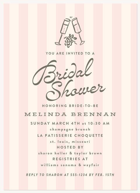 Bridal Cheers Bridal Shower Invitations