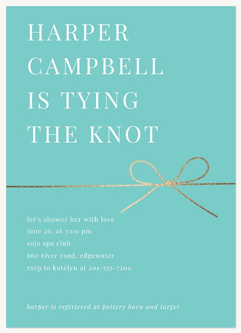 Golden Knot Bridal Shower Invitations