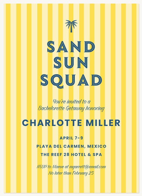 Sand Sun Squad Bridal Shower Invitations