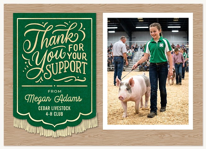 Rustic Appreciation Thank You Cards 