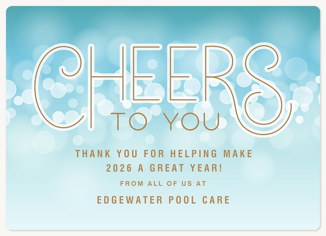 Cheers To You Holiday & Christmas Magnet Cards