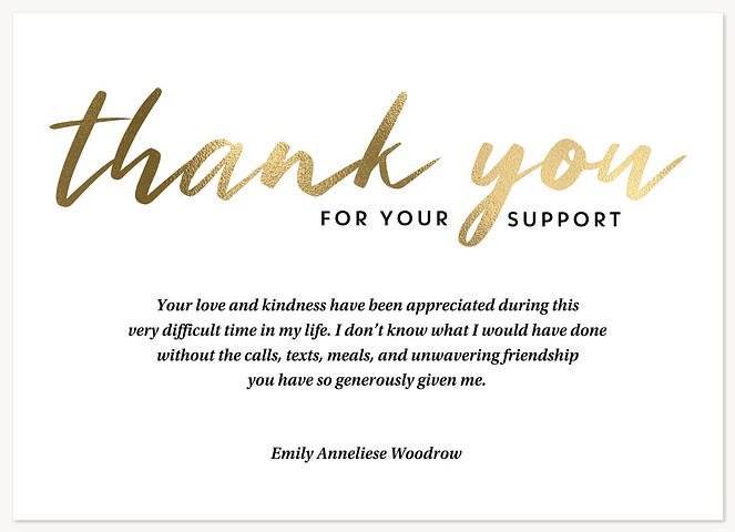 Bold and Gold Thank You Cards 