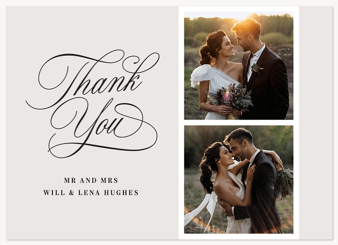Elegant Snapshots Thank You Cards 