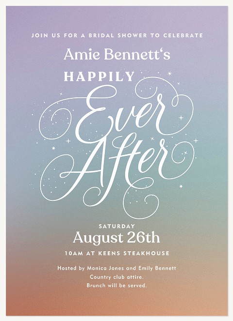 Dreamy Gradient Bridal Shower Invitations