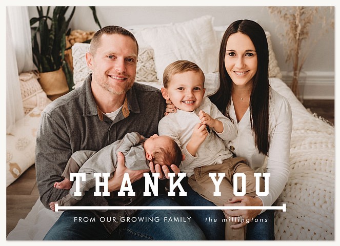 Sporty Serif Thank You Cards 