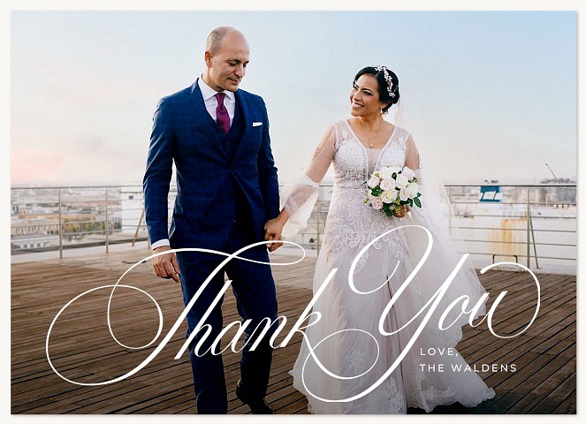 Script Flourishes Thank You Cards 