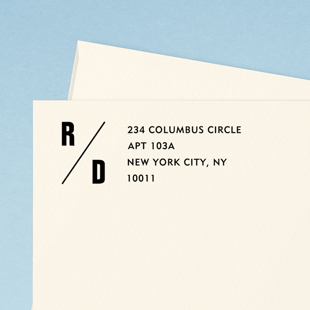 Modern Initials | Custom Rubber Stamps