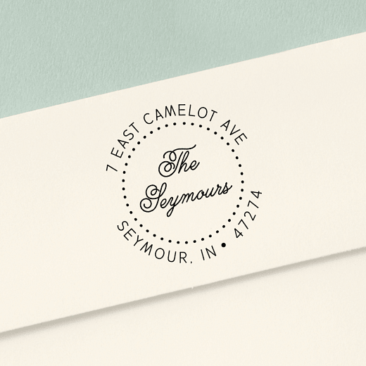 Dotty Script | Custom Rubber Stamps
