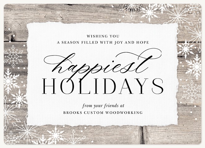 Winter Wood Holiday & Christmas Magnet Cards