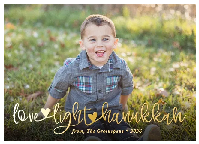 Golden Light Hanukkah Cards