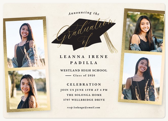 Parchment & Cap Graduation Cards