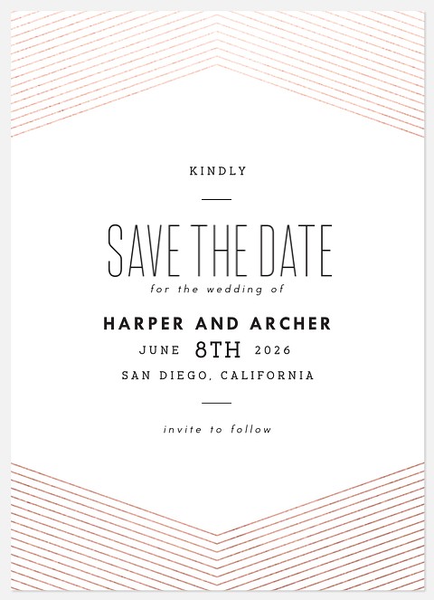Radiant Chevron Save the Date Photo Cards