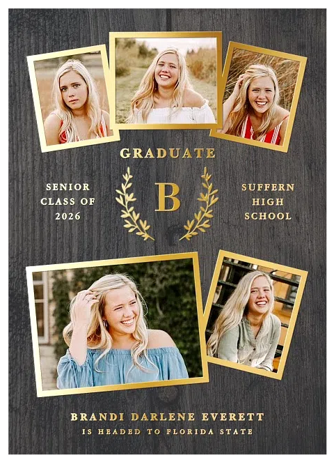 Barnwood Laurel Graduation Cards