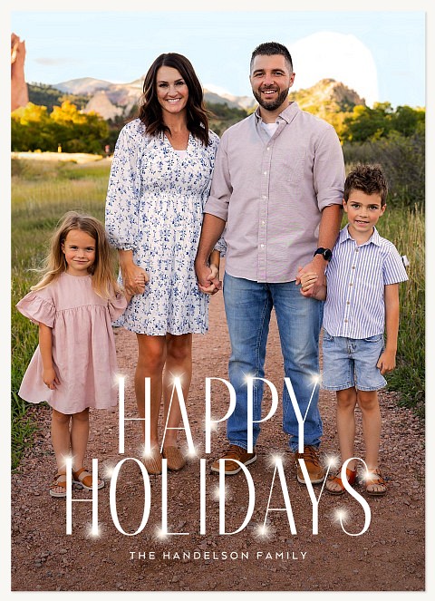 A Glowing Greeting Personalized Holiday Cards