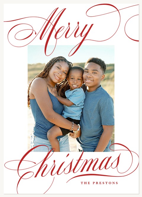 Big Type Personalized Holiday Cards