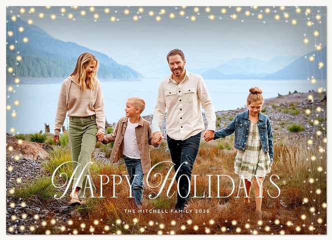 Glimmering Holiday Personalized Holiday Cards