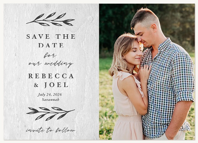 Inked Laurels Save the Date Cards