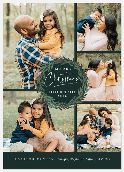Wreath of Joy Holiday Photo Cards