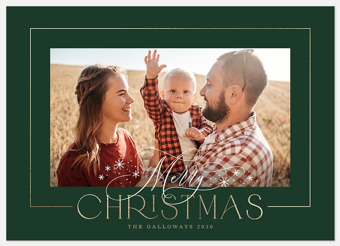 Graceful Flurry Holiday Photo Cards